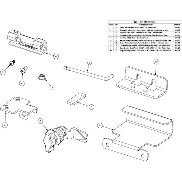 Bolt Pack, Dead Front Four Hinge